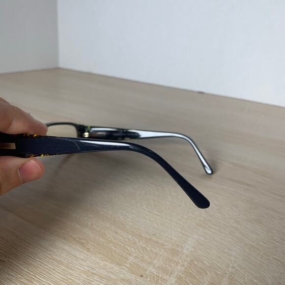 CHANEL 3122 c.963 Eyeglasses Dark Havana Navy Blue Frames 51-16-135 Italy - Picture 7 of 9